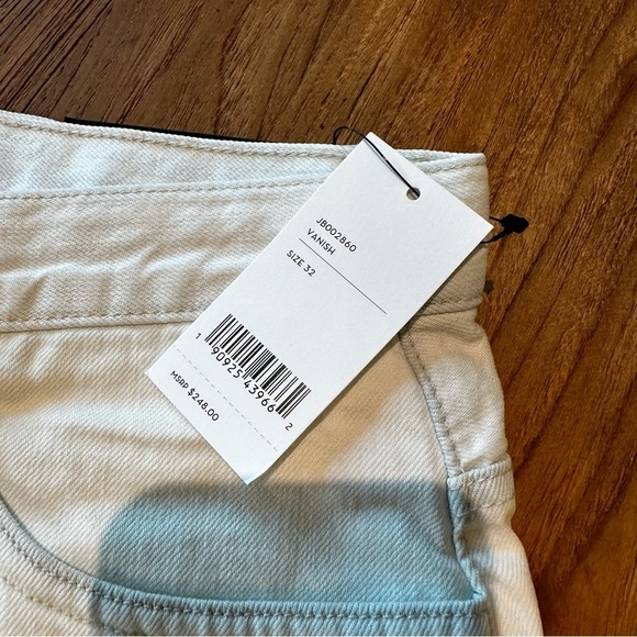 JBrand Womens Pleat Front Peg Vanish Bleached Wash Denim Jean Barrel Leg Cotton - Picture 10 of 14